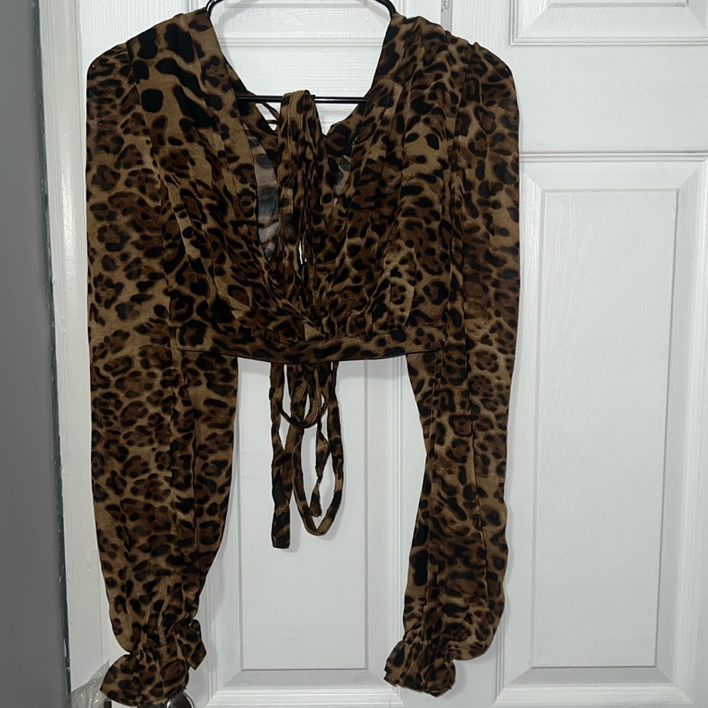 BRAND NEW Cheetah print top